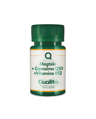 Suplemento com Magtein™ + Coenzima Q10 e Vitamina B12 para Aprendizado e Memória – 30 cápsulas vegetais – Com Selo de Autenticidade.